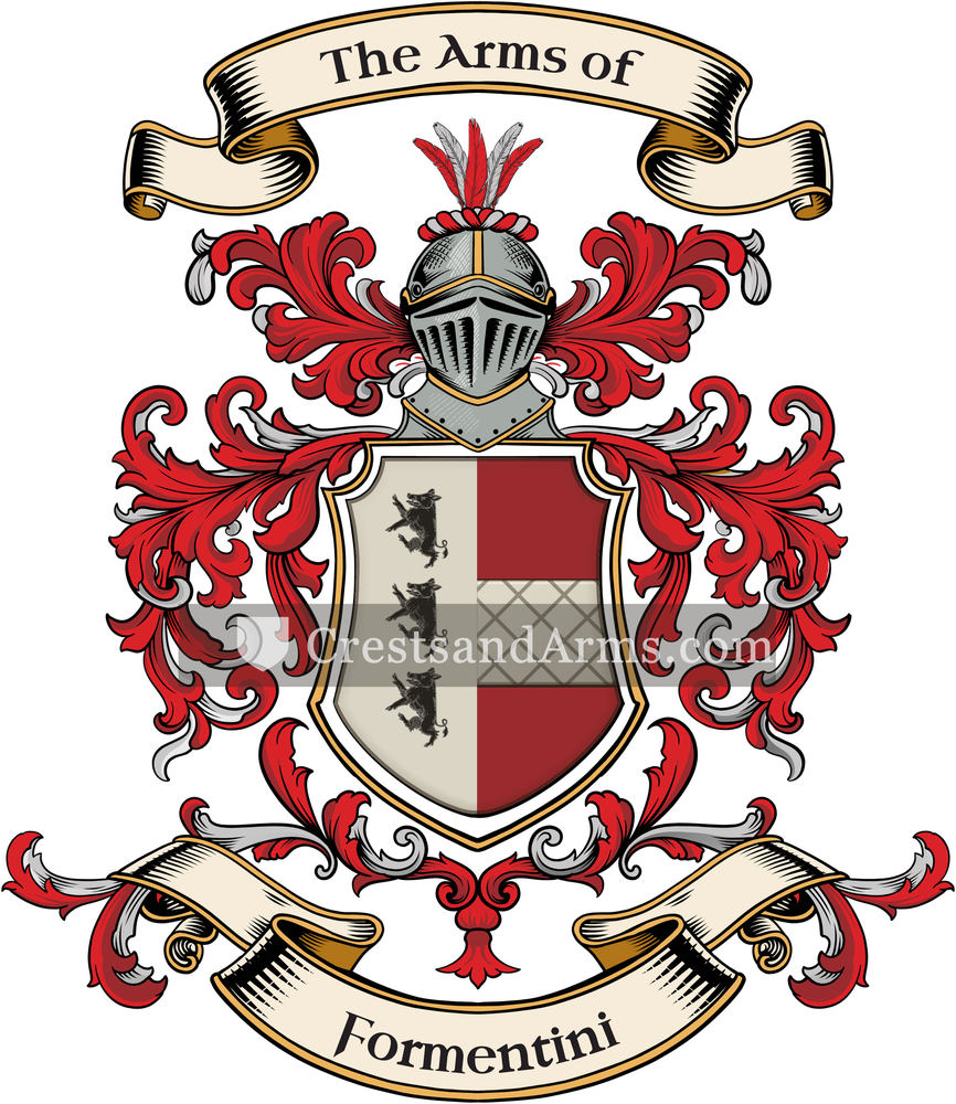 The Formentini coat of arms, drawn from the recorded blazon