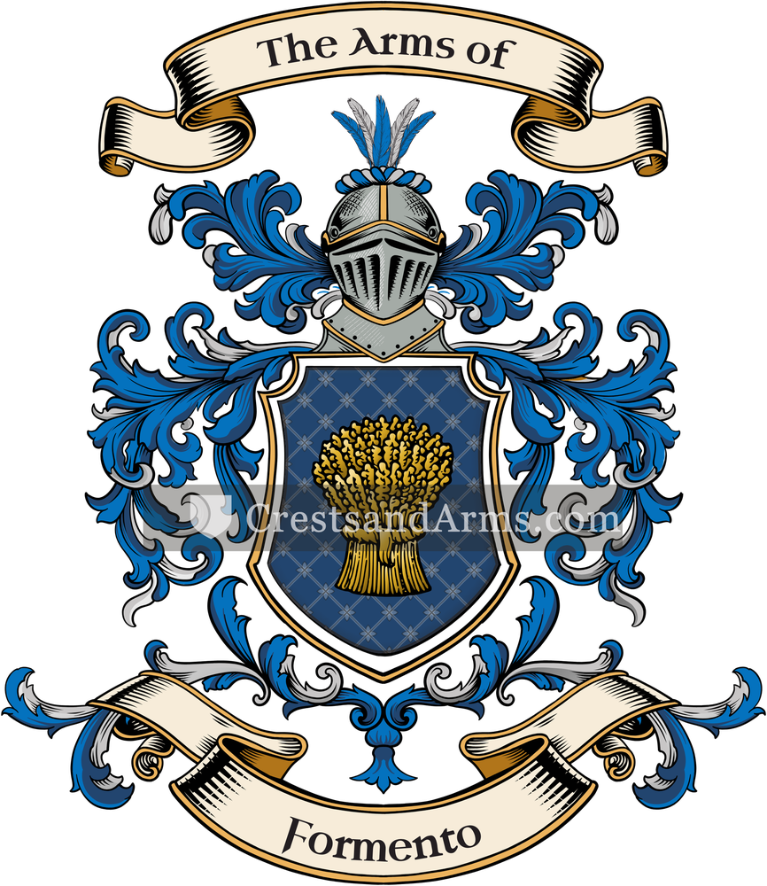 The Formento coat of arms, drawn from the recorded blazon