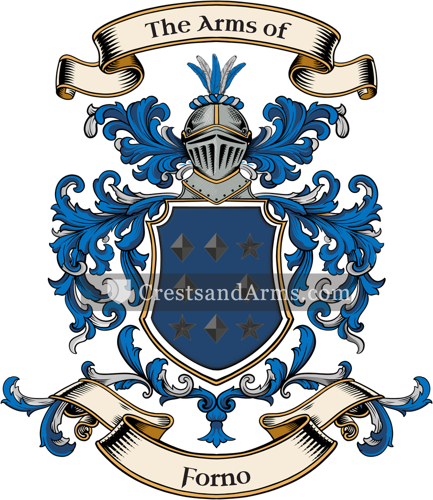 The Forno coat of arms, drawn from the recorded blazon