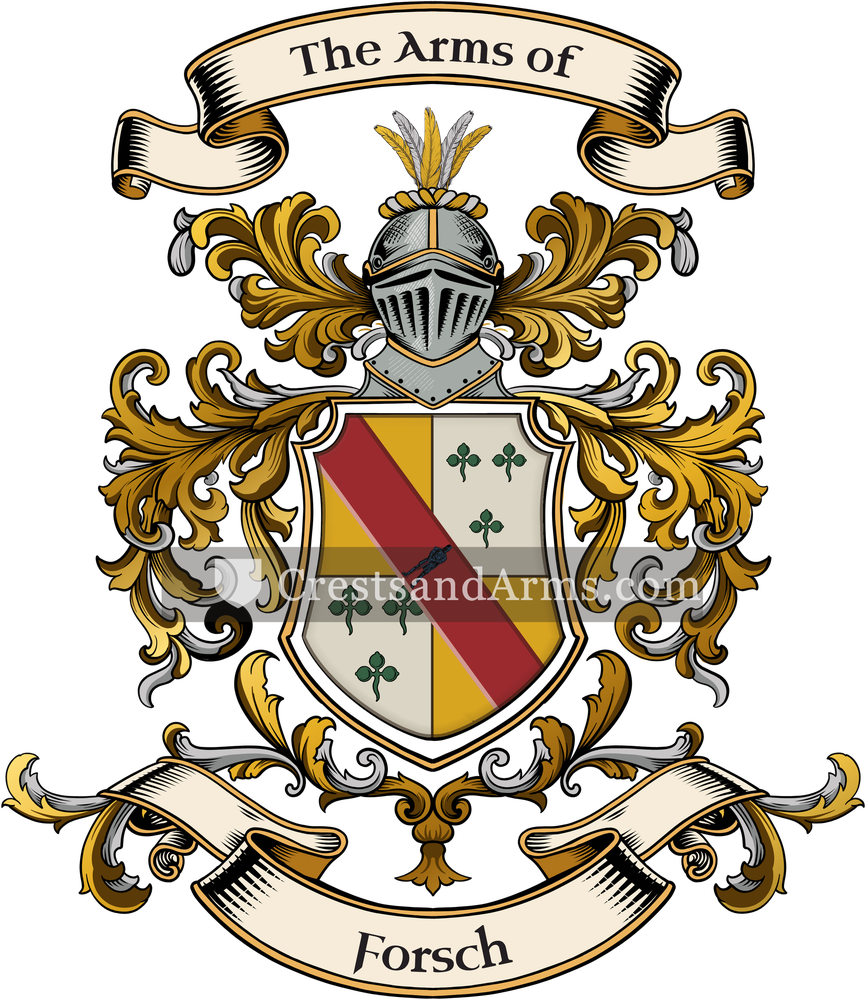 The Forsch coat of arms, drawn from the recorded blazon