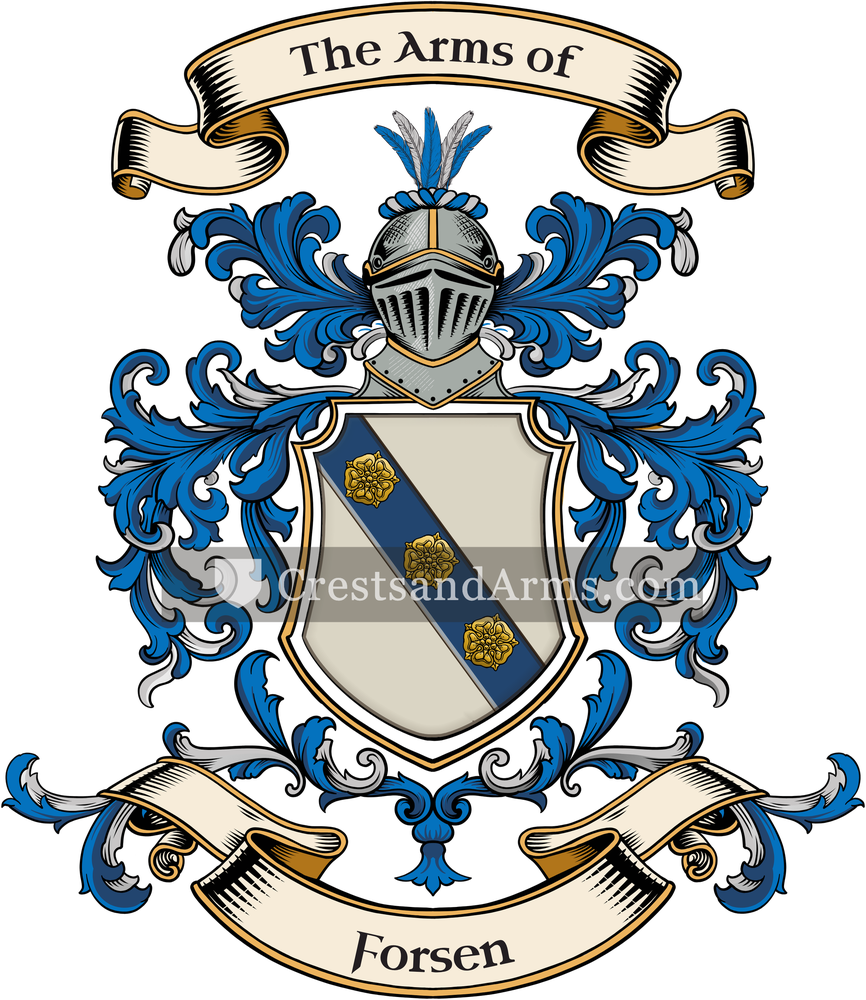 The Forsen coat of arms, drawn from the recorded blazon