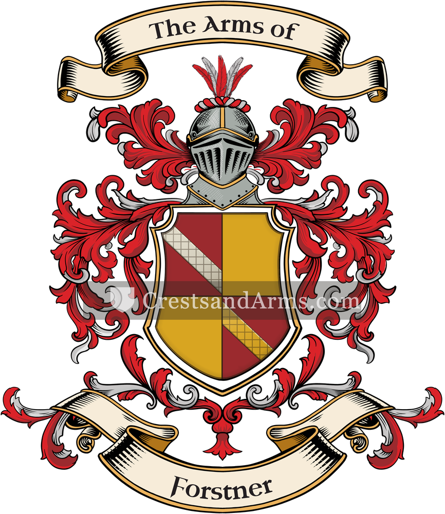 The Forstner coat of arms, drawn from the recorded blazon