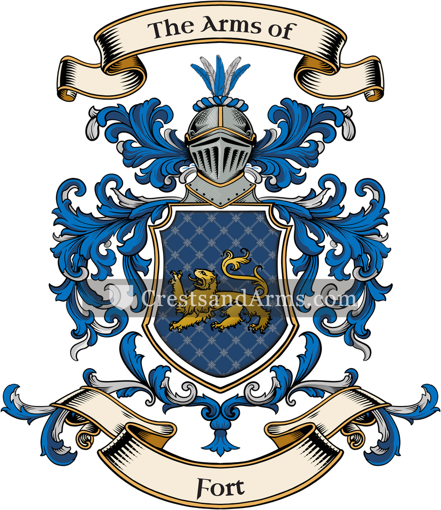 The Fort coat of arms, drawn from the recorded blazon