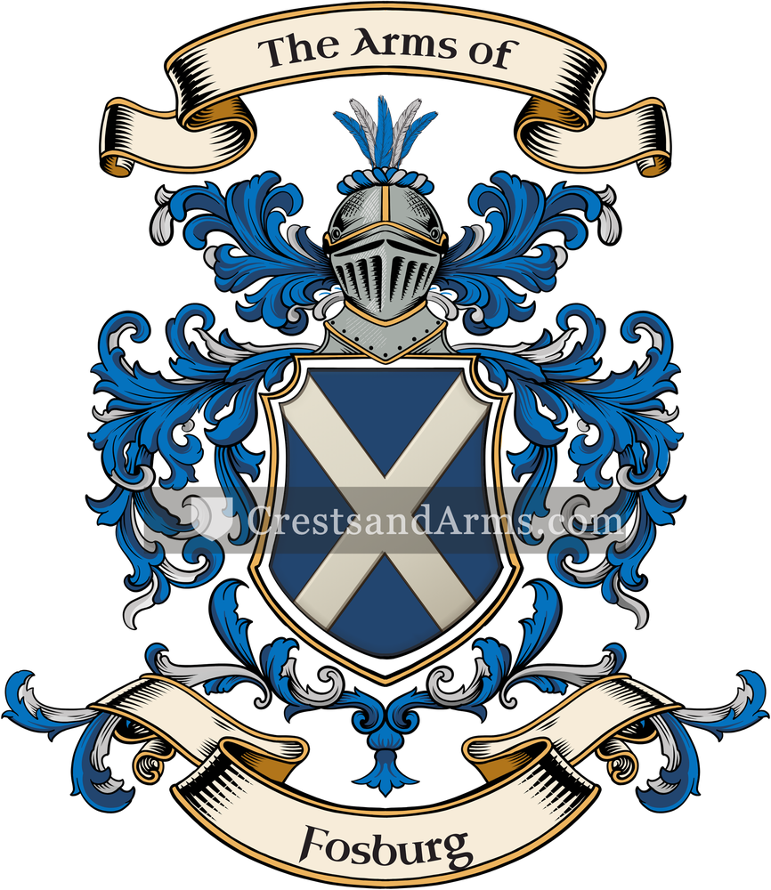The Fosburg coat of arms, drawn from the recorded blazon