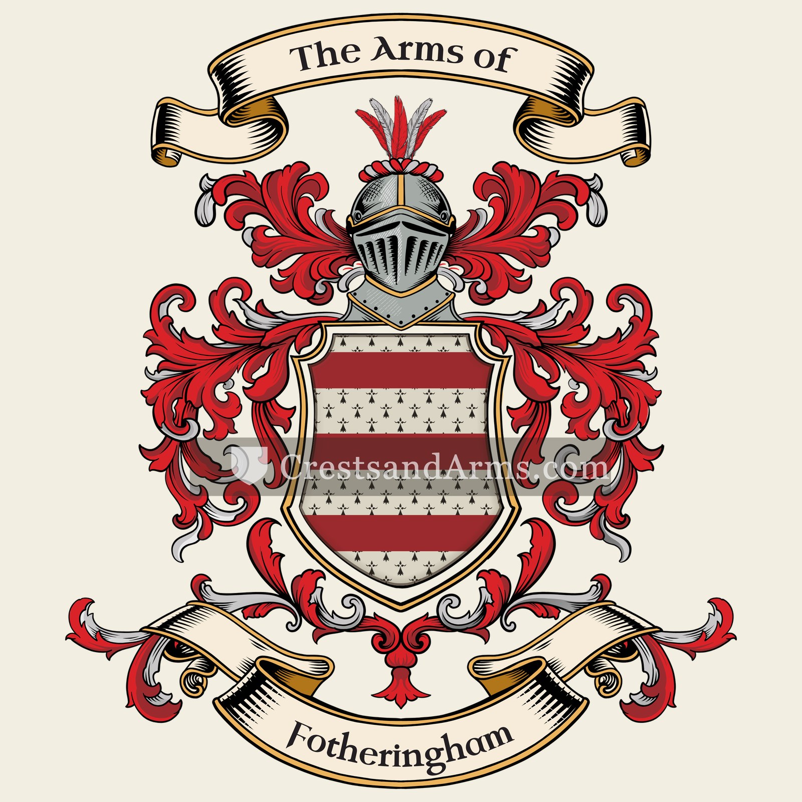 The Fotheringham coat of arms, drawn from the recorded blazon