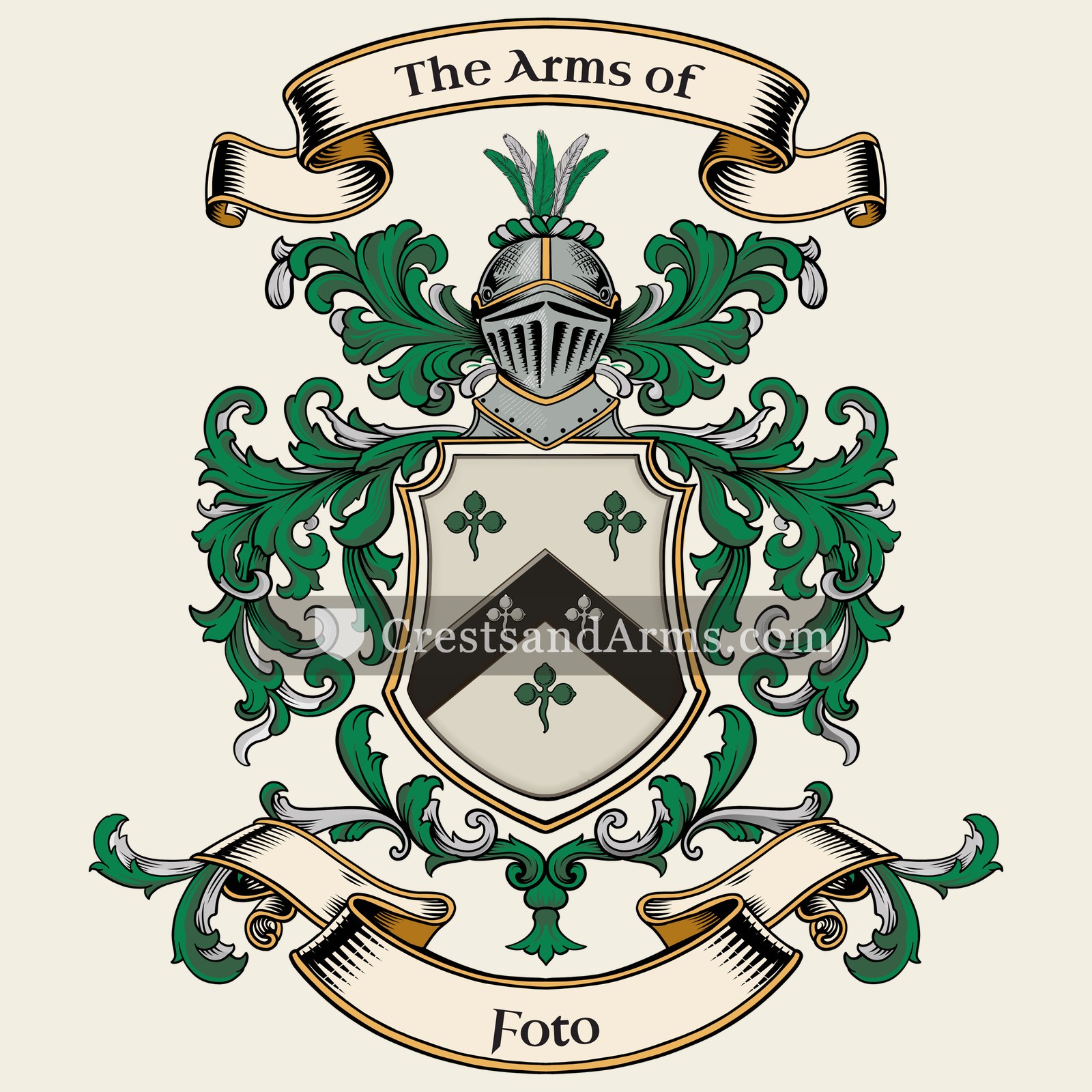 The Foto coat of arms, drawn from the recorded blazon