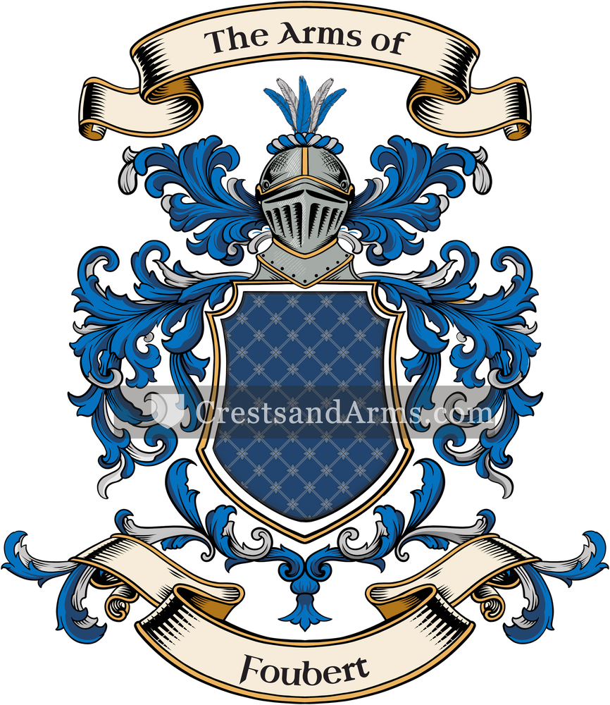 The Foubert coat of arms, drawn from the recorded blazon