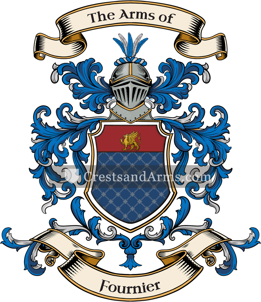 The Fournier coat of arms, drawn from the recorded blazon