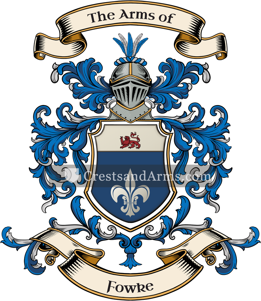 The Fowke coat of arms, drawn from the recorded blazon