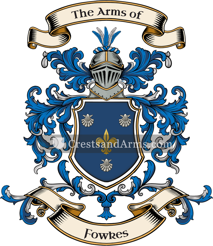 The Fowkes coat of arms, drawn from the recorded blazon