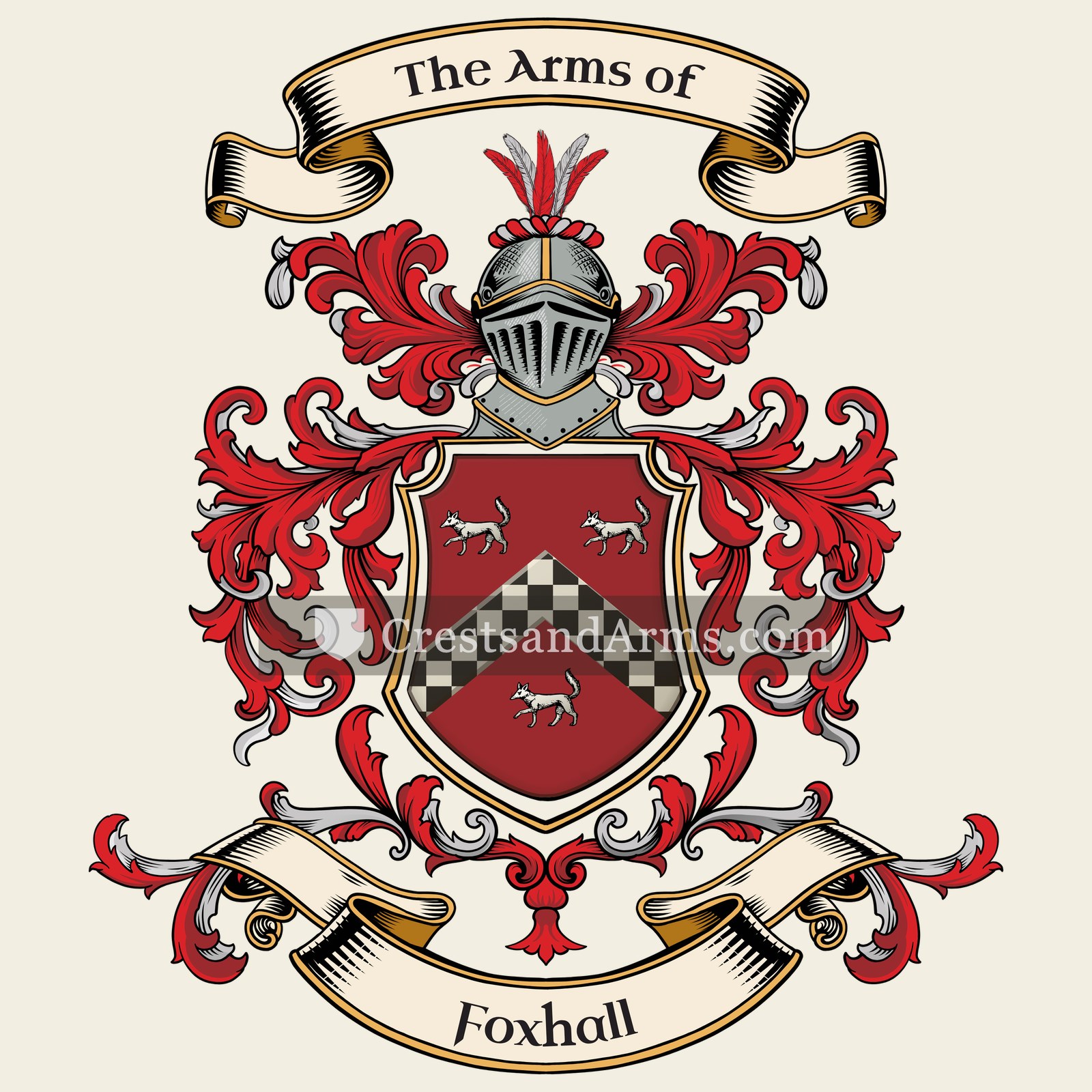 The Foxhall coat of arms