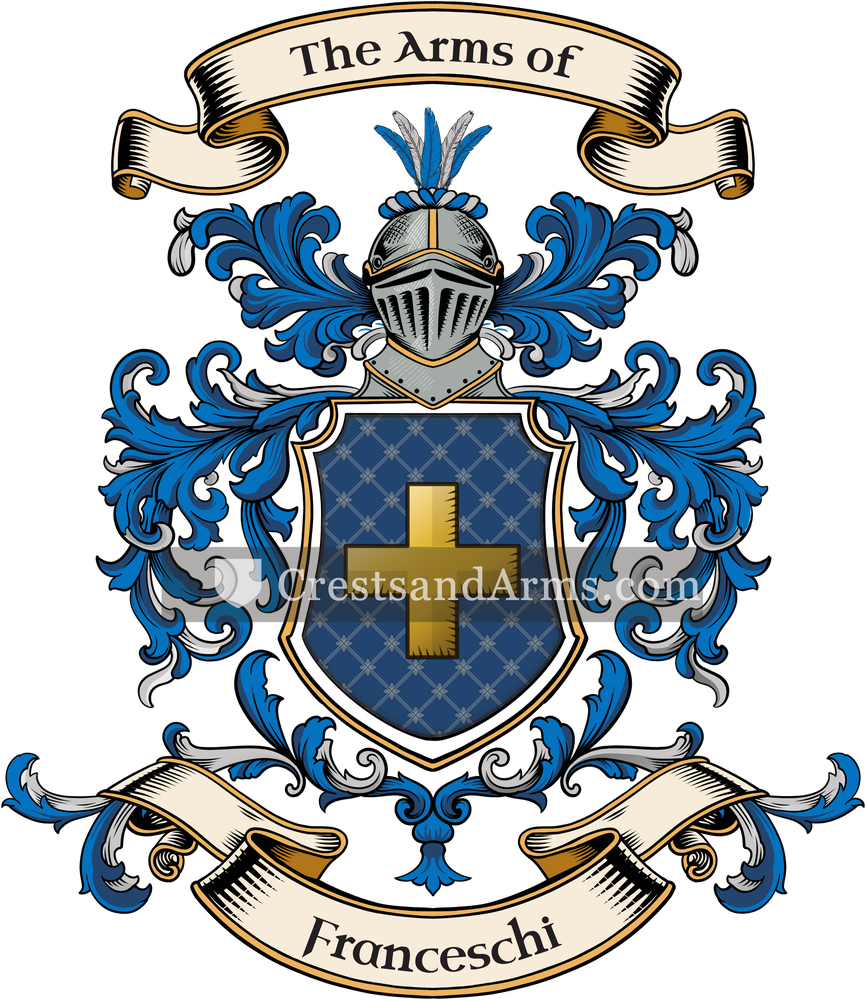 The Franceschi coat of arms, drawn from the recorded blazon