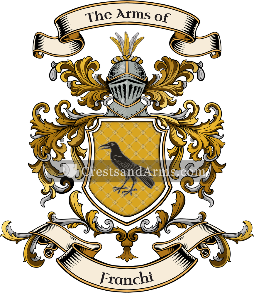 The Franchi coat of arms, drawn from the recorded blazon