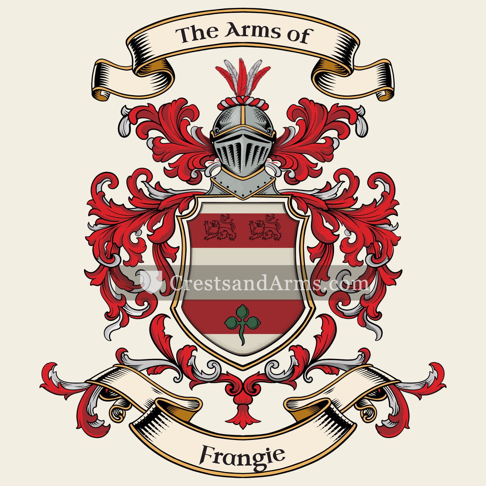 The Frangie coat of arms, drawn from the recorded blazon