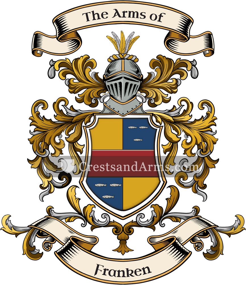 The Franken coat of arms, drawn from the recorded blazon