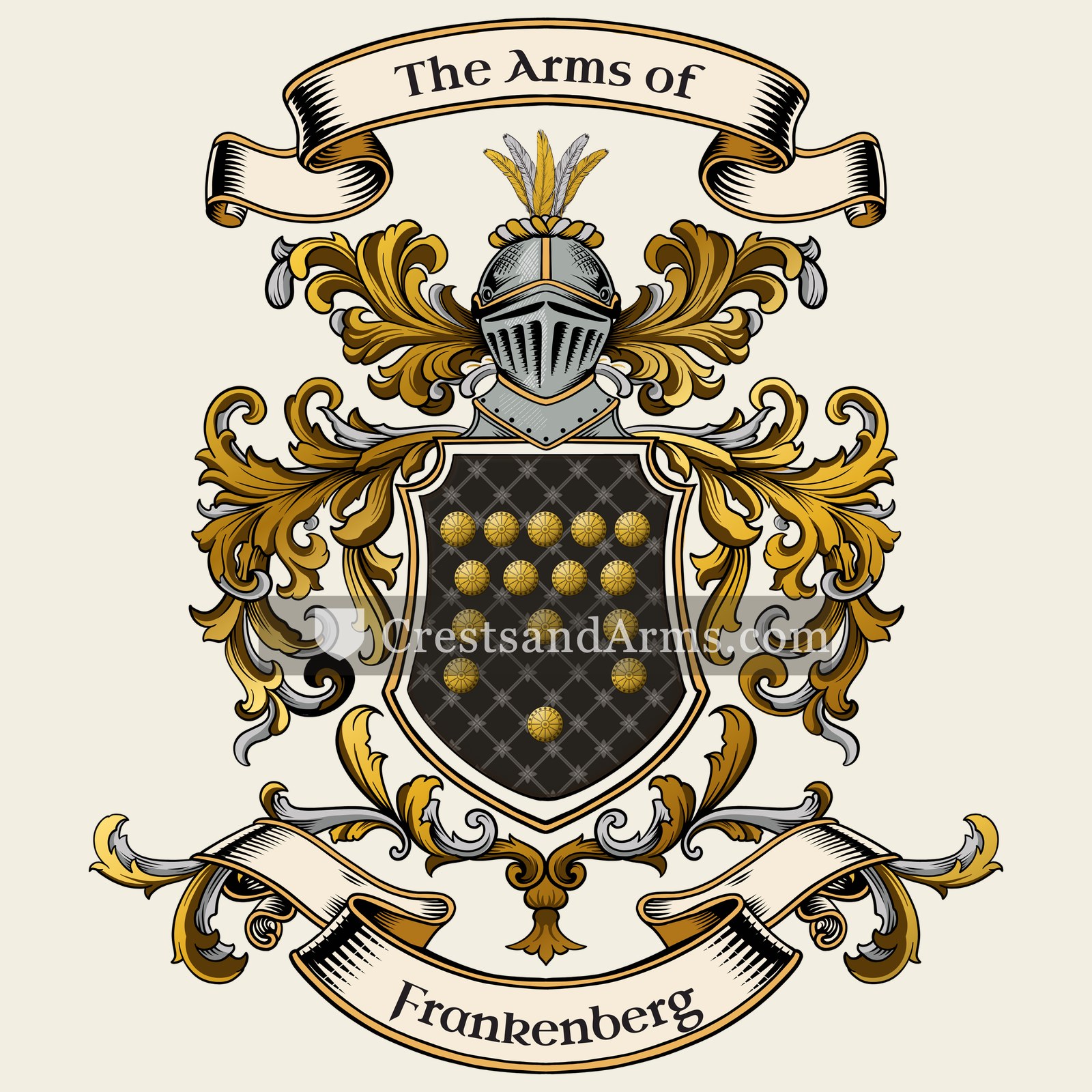 The Frankenberg coat of arms, drawn from the recorded blazon