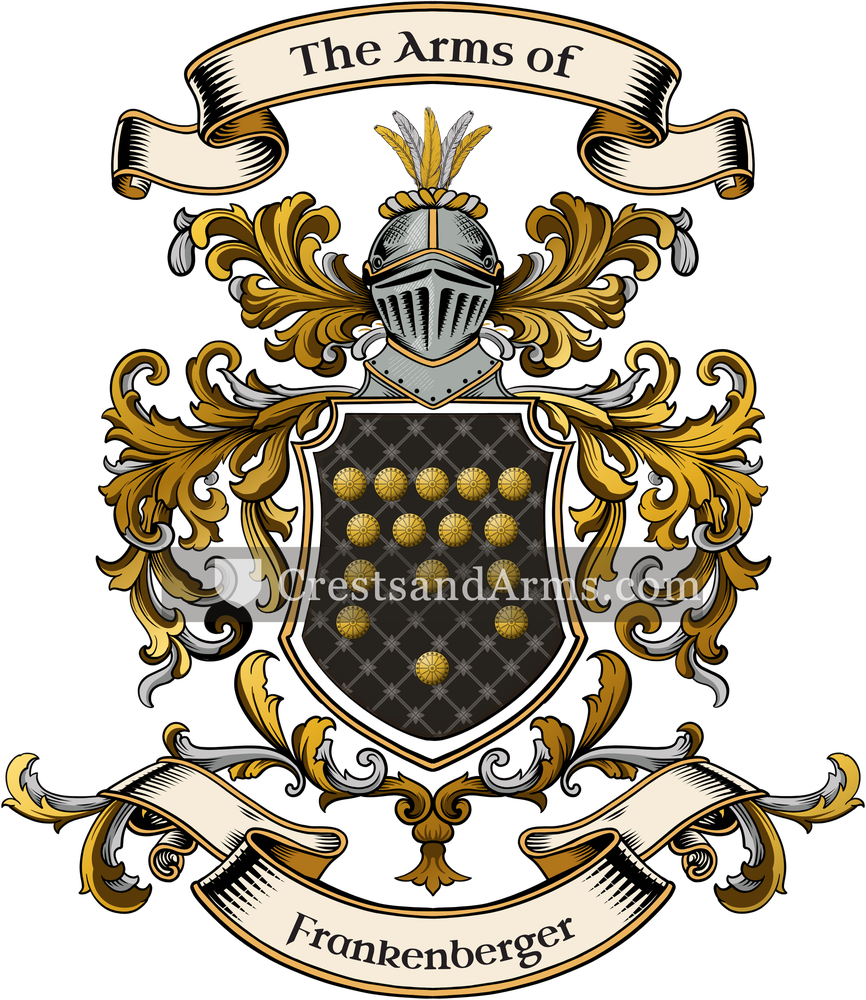 The Frankenberger coat of arms, drawn from the recorded blazon