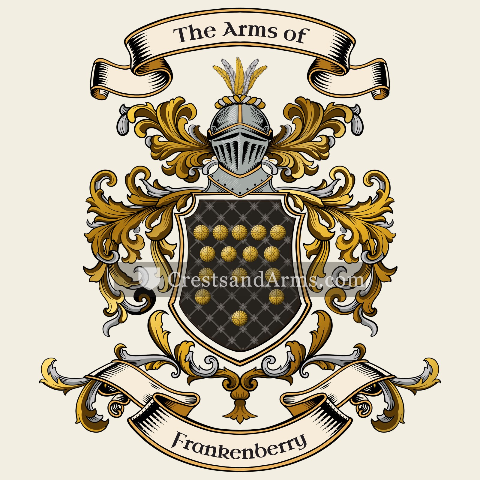 The Frankenberry coat of arms, drawn from the recorded blazon