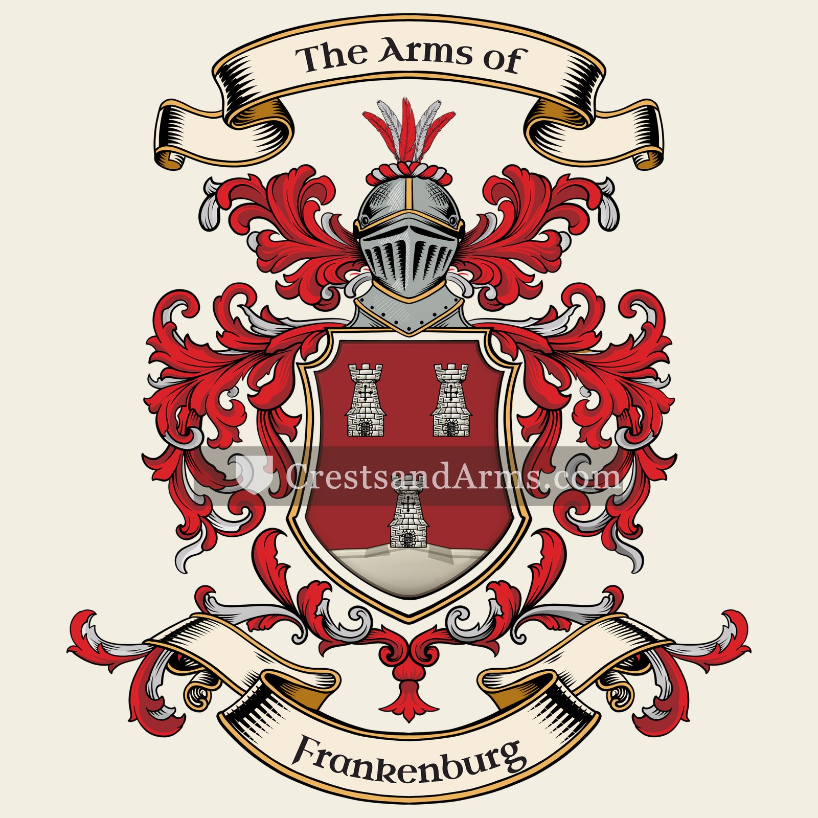 The Frankenburg coat of arms, drawn from the recorded blazon