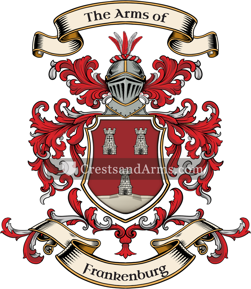 The Frankenburg coat of arms, drawn from the recorded blazon