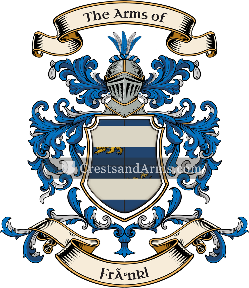 The Fränkl coat of arms, drawn from the recorded blazon