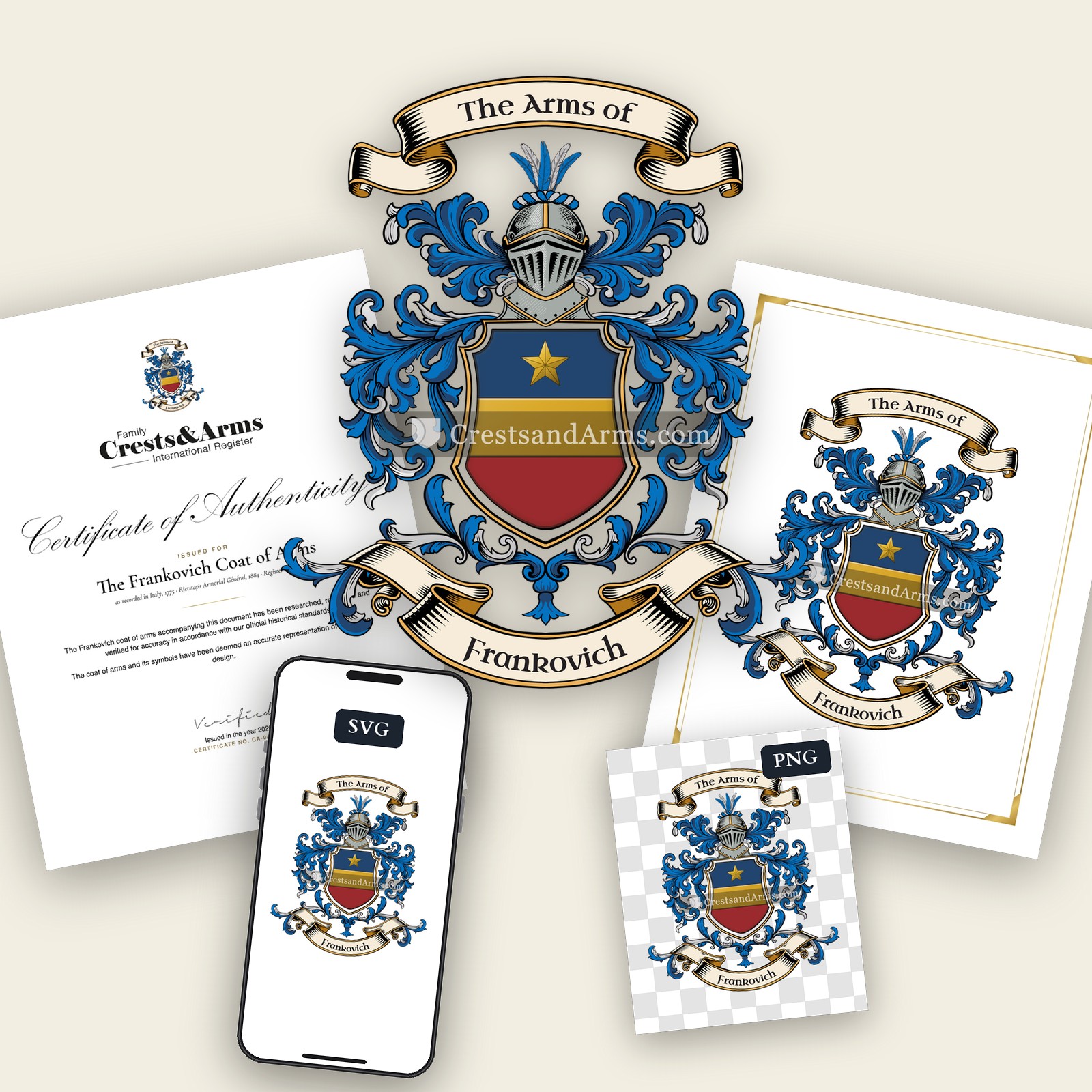 The Frankovich arms on the coat of arms — digital pack