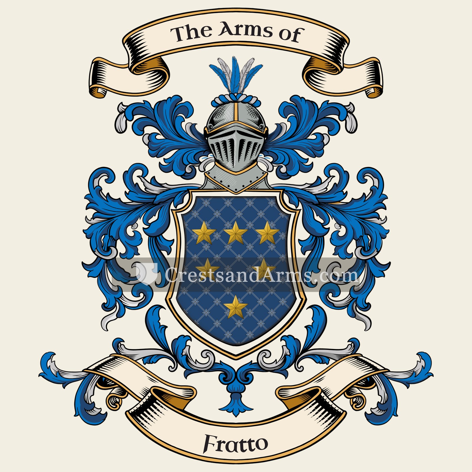 The Fratto coat of arms, drawn from the recorded blazon