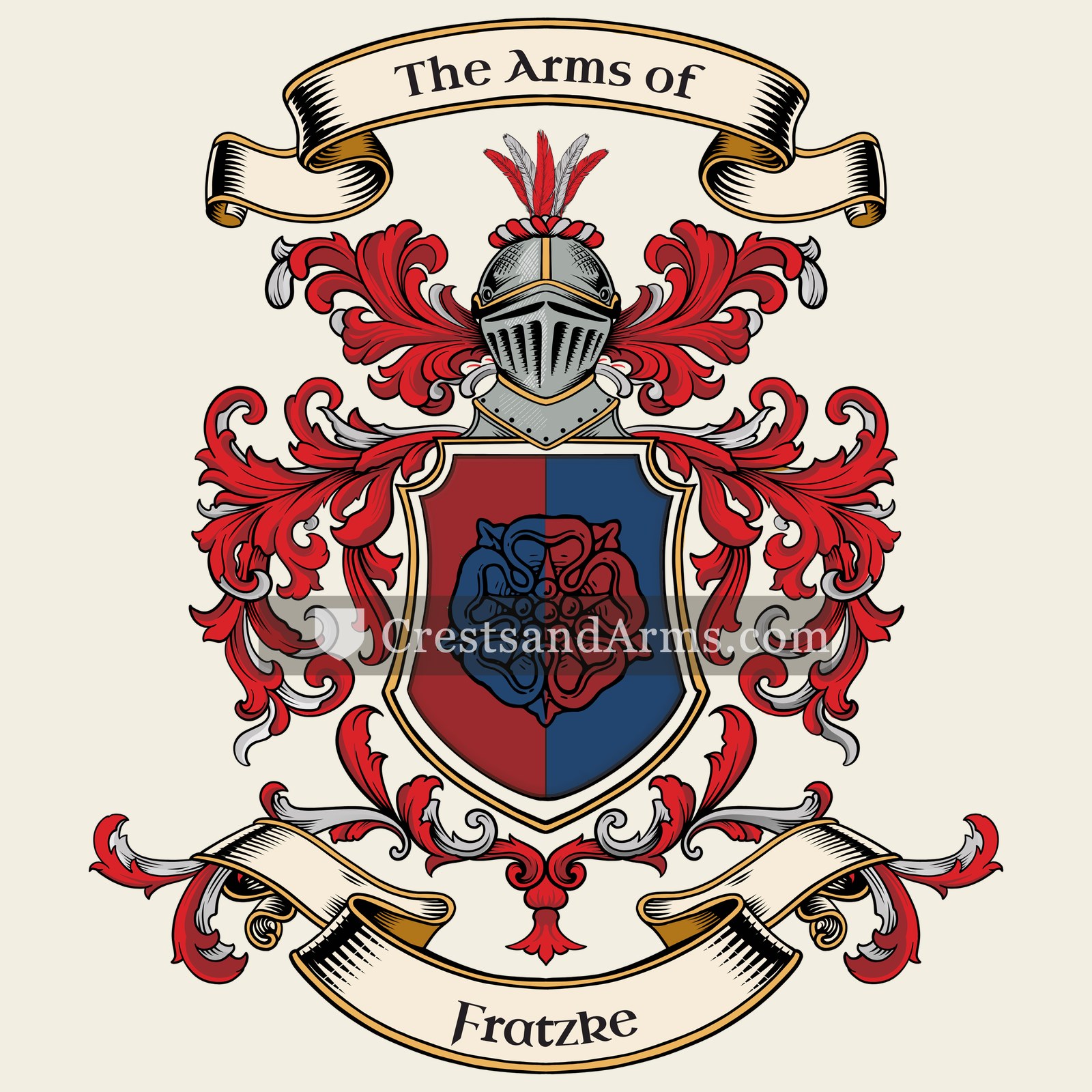 The Fratzke coat of arms, drawn from the recorded blazon