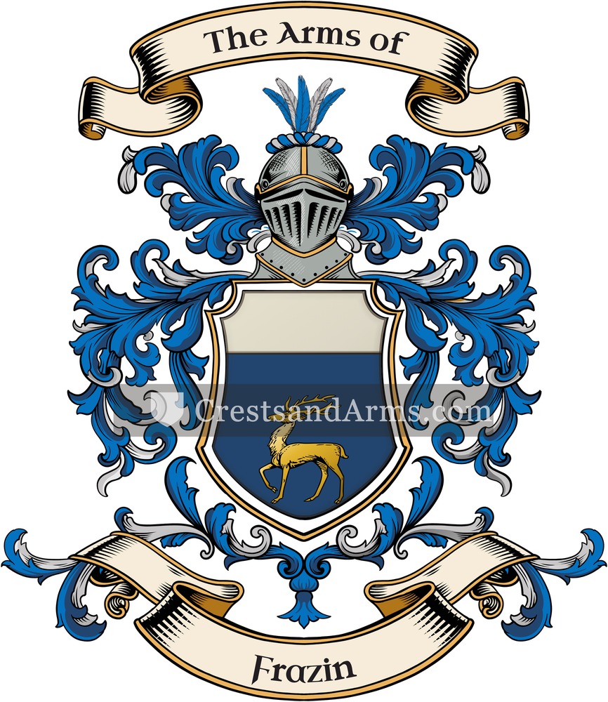The Frazin coat of arms, drawn from the recorded blazon