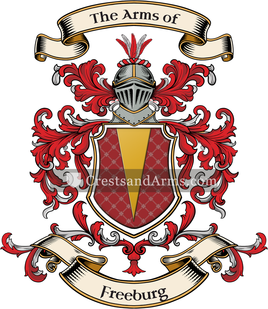 The Freeburg coat of arms, drawn from the recorded blazon