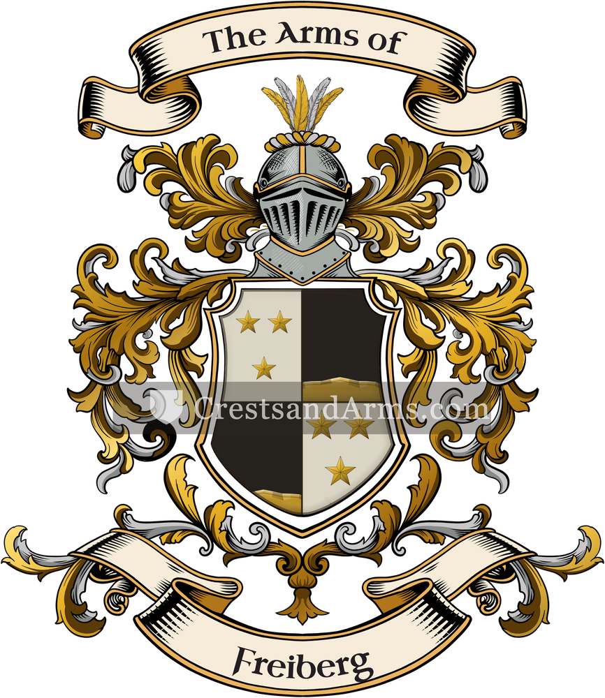 The Freiberg coat of arms, drawn from the recorded blazon