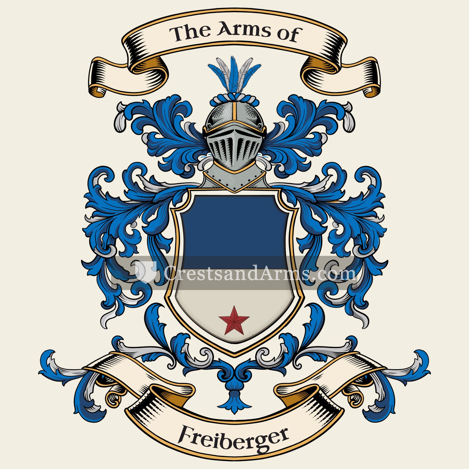 The Freiberger coat of arms, drawn from the recorded blazon