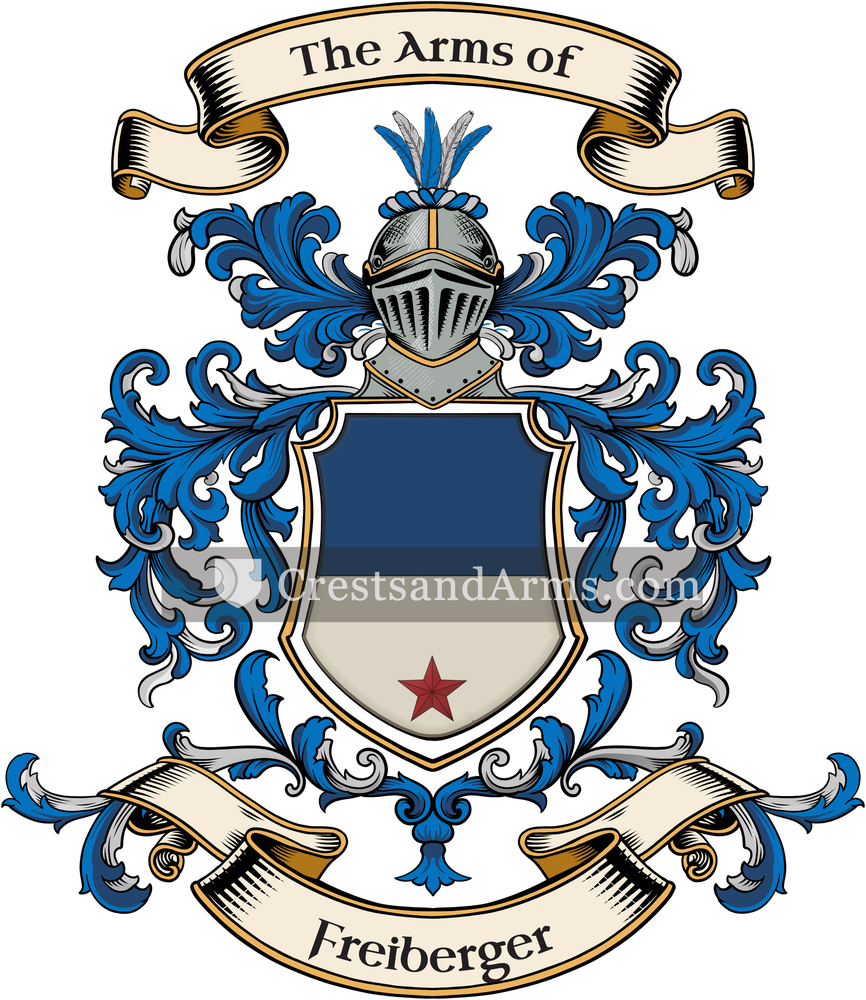 The Freiberger coat of arms, drawn from the recorded blazon