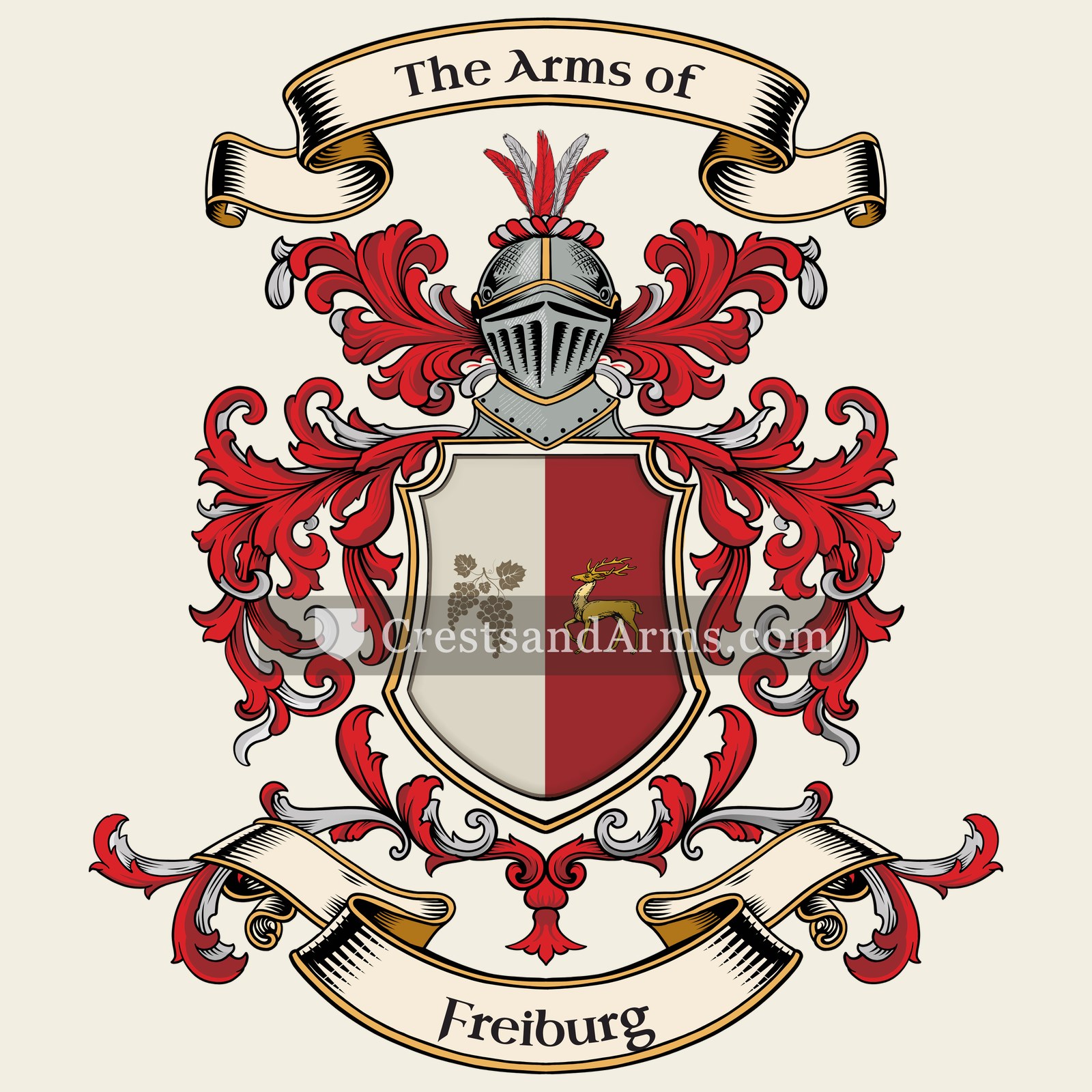 The Freiburg coat of arms, drawn from the recorded blazon
