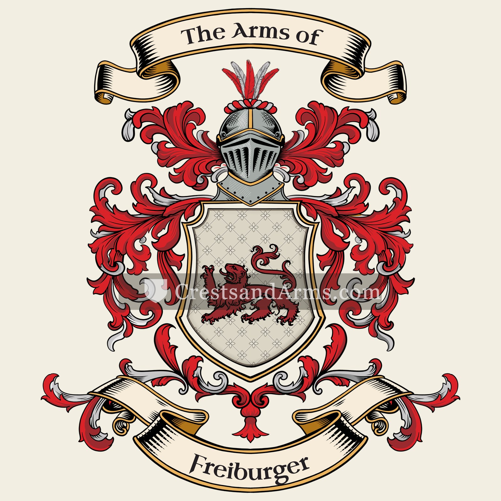 The Freiburger coat of arms, drawn from the recorded blazon