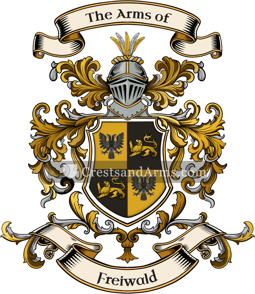 The Freiwald coat of arms, drawn from the recorded blazon