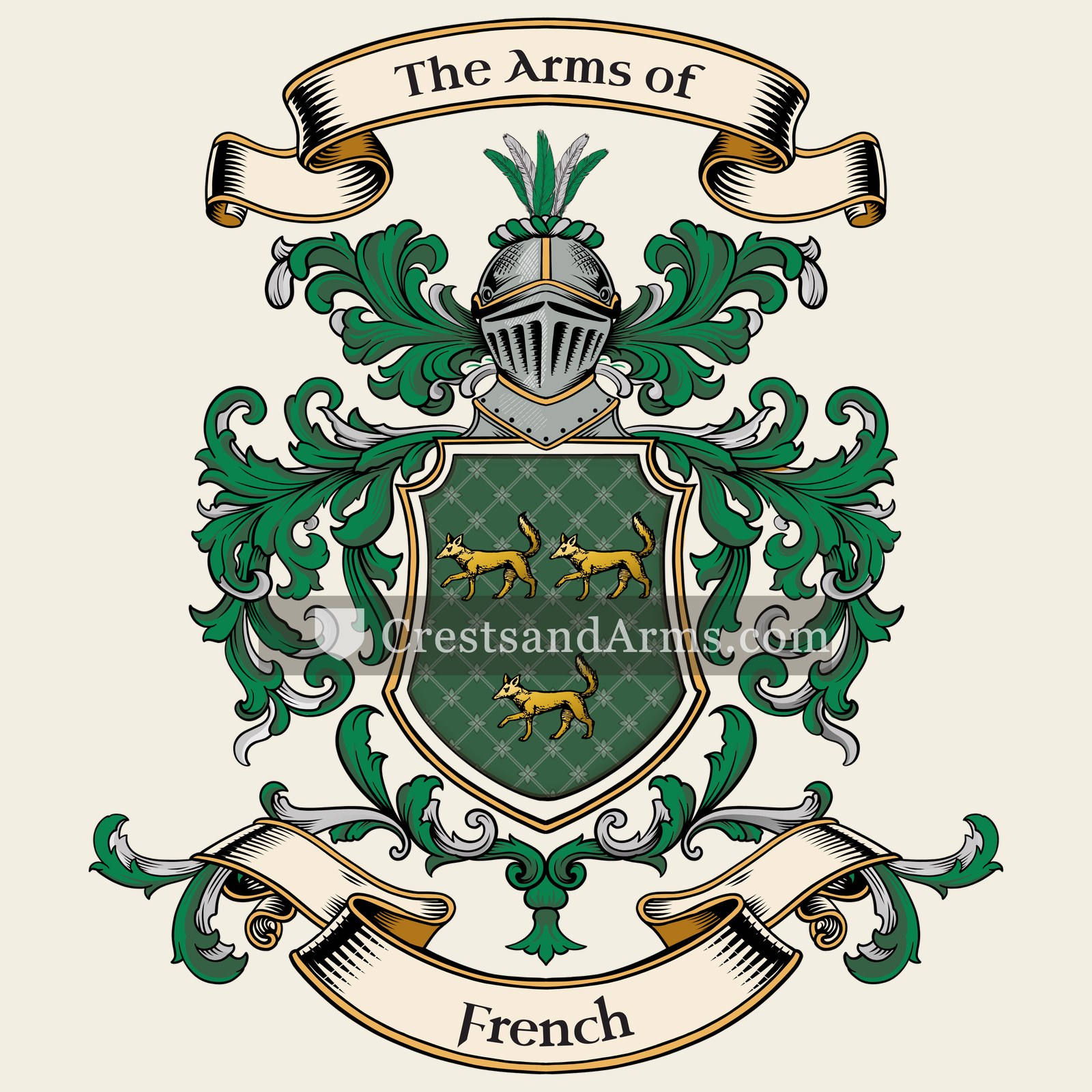The French coat of arms, drawn from the recorded blazon