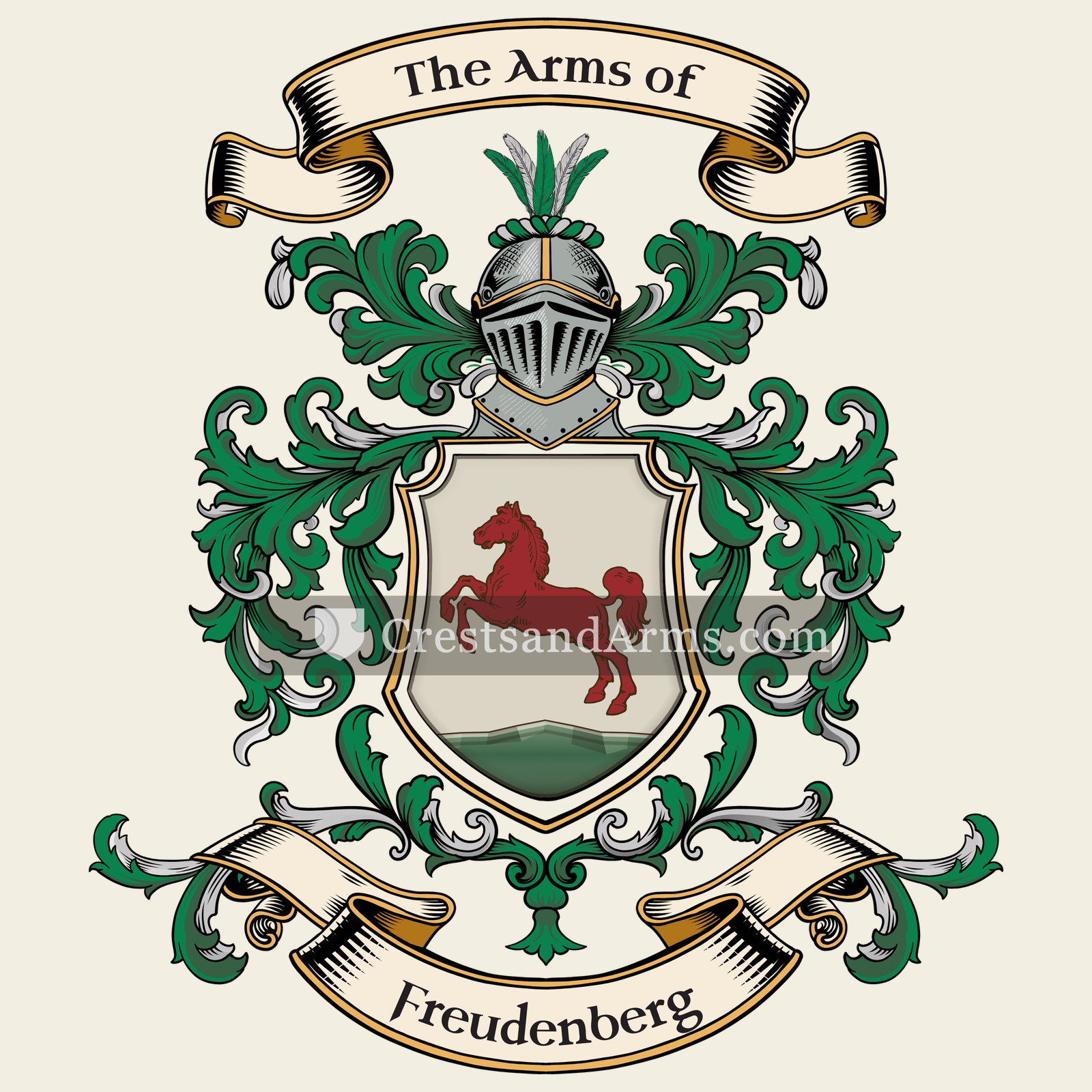 The Freudenberg coat of arms, drawn from the recorded blazon
