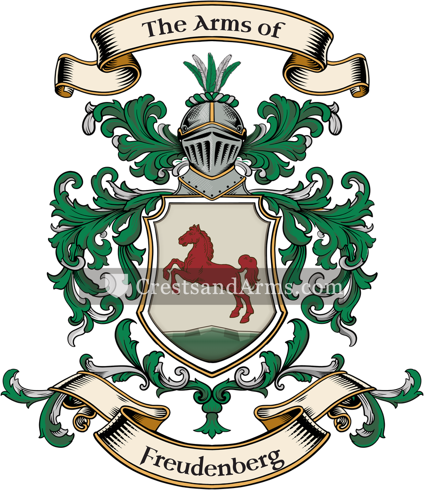 The Freudenberg coat of arms, drawn from the recorded blazon