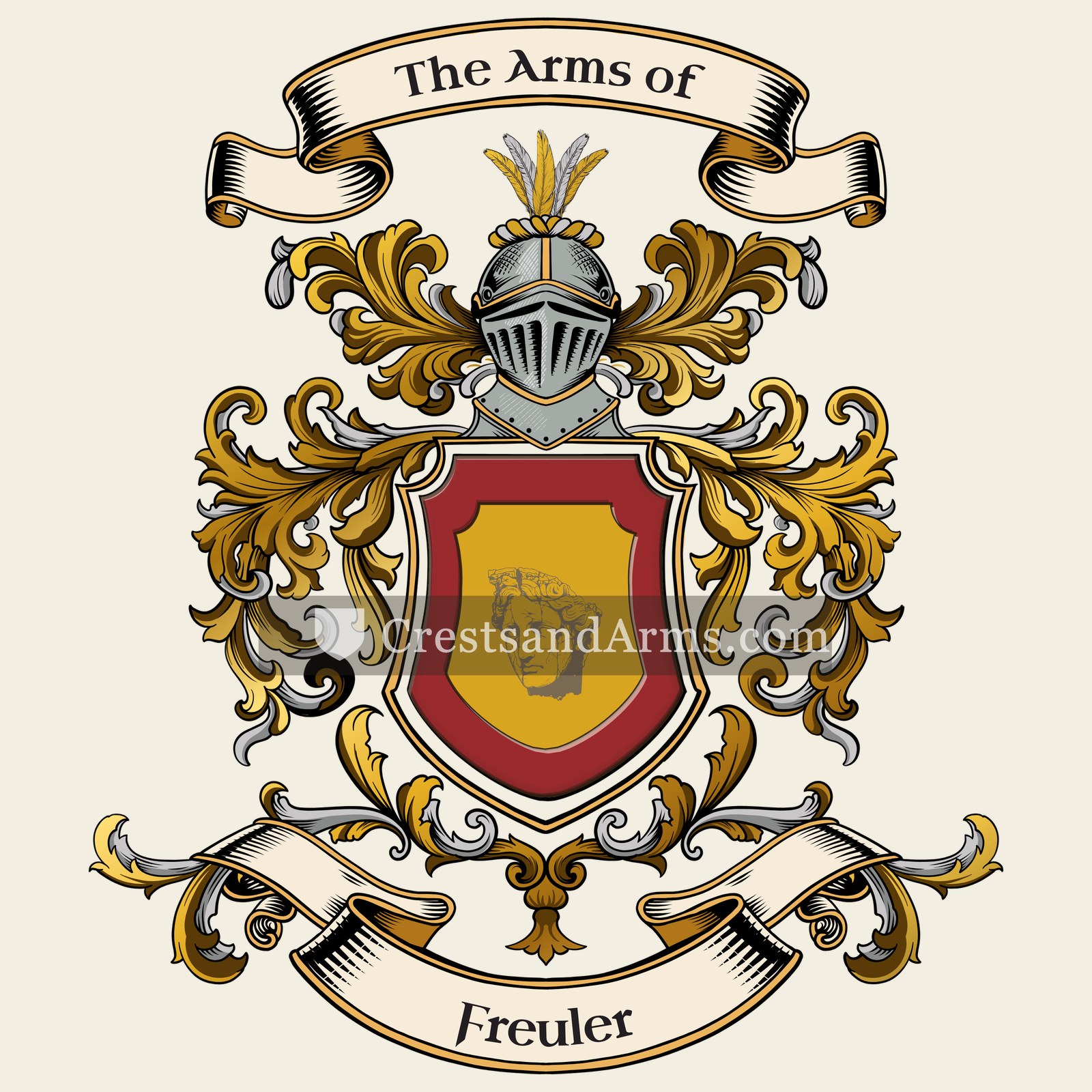 The Freuler coat of arms, drawn from the recorded blazon