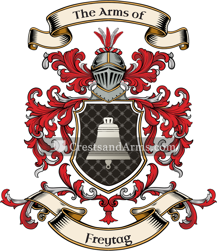 The Freytag coat of arms, drawn from the recorded blazon