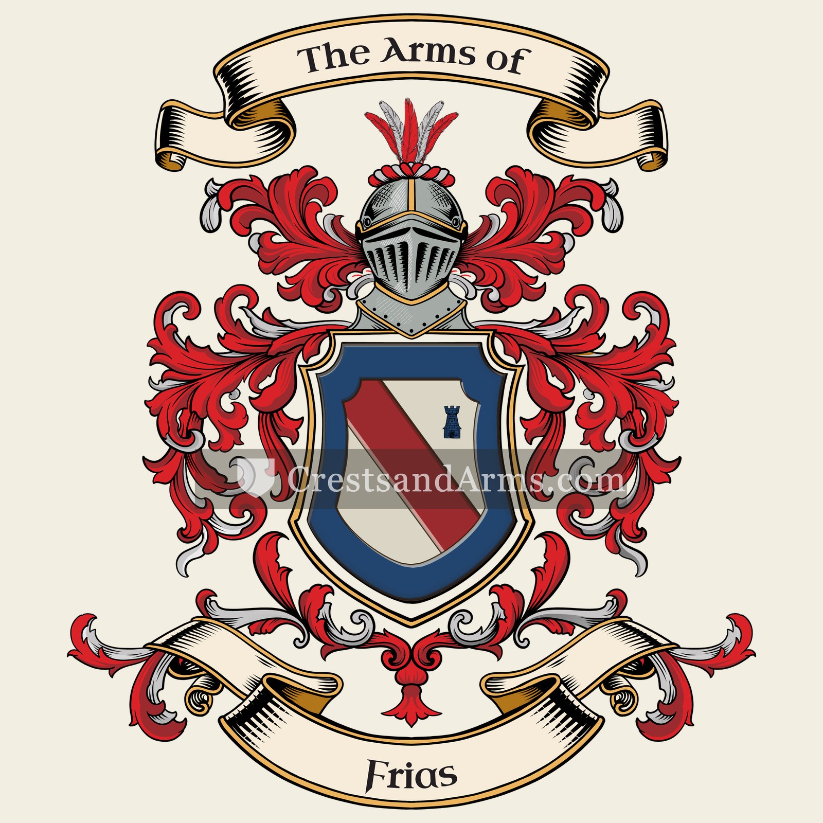 The Frias coat of arms, drawn from the recorded blazon