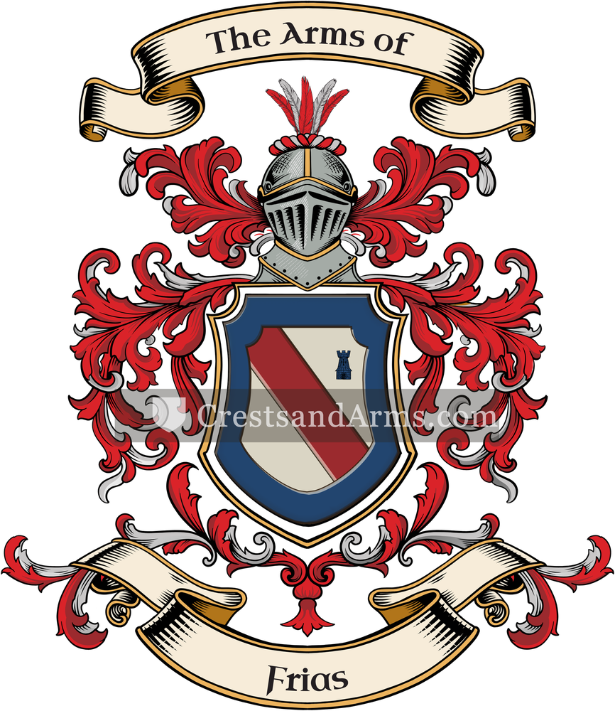 The Frias coat of arms, drawn from the recorded blazon