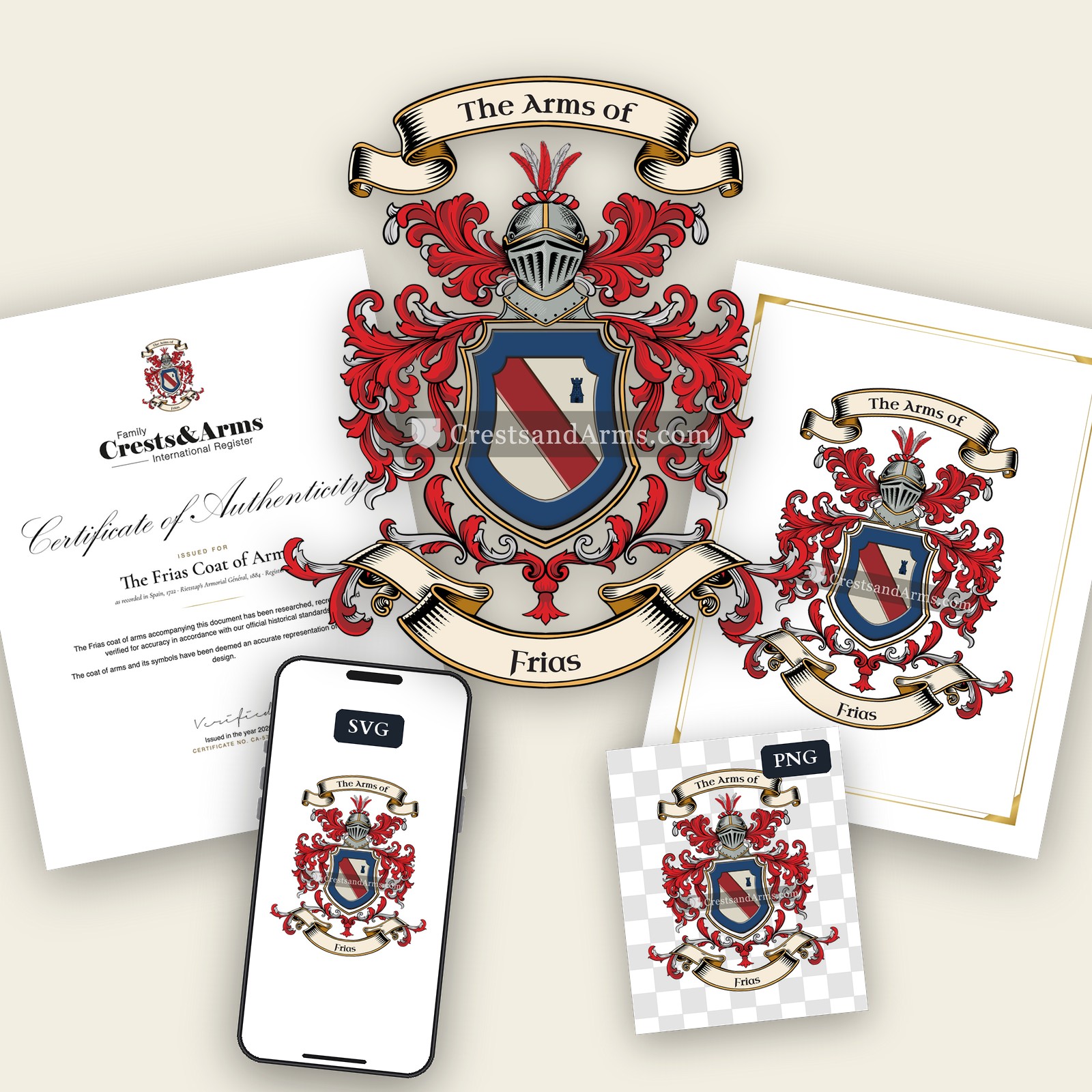 The Frias arms on the coat of arms — digital pack