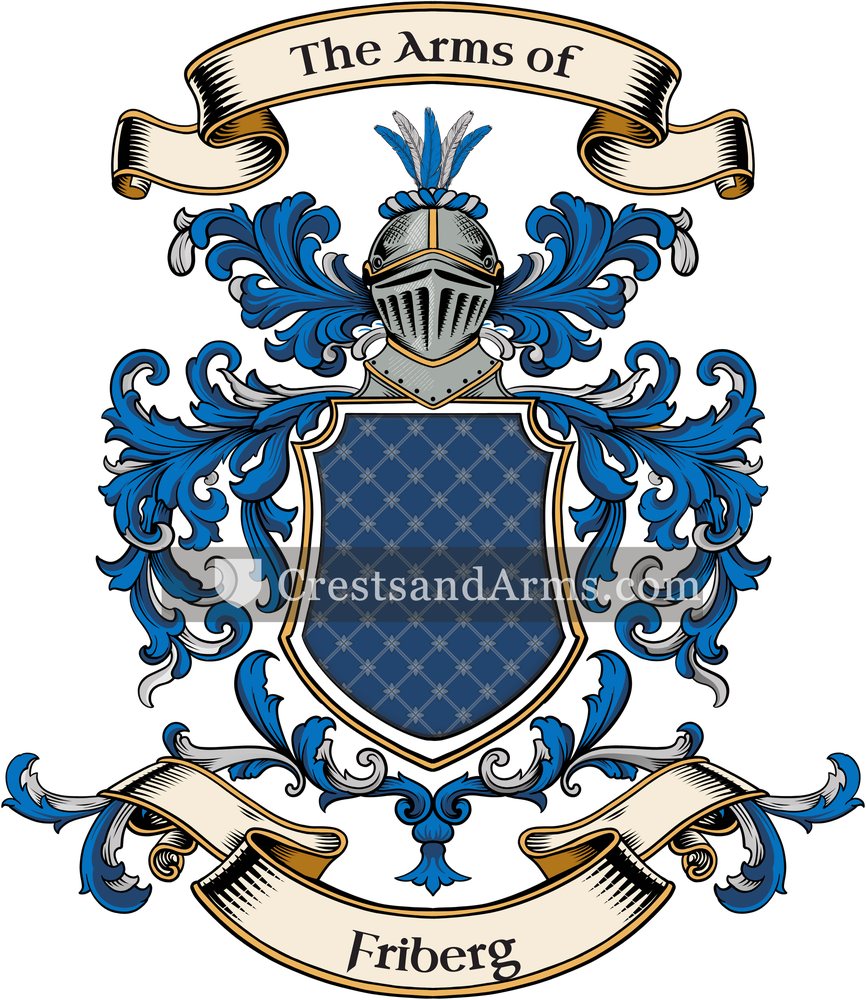 The Friberg coat of arms, drawn from the recorded blazon