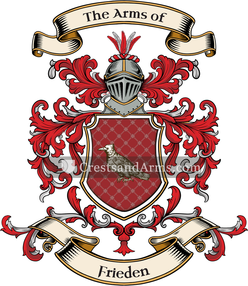 The Frieden coat of arms, drawn from the recorded blazon