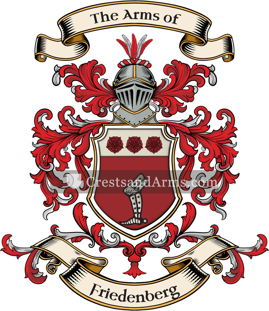 The Friedenberg coat of arms, drawn from the recorded blazon