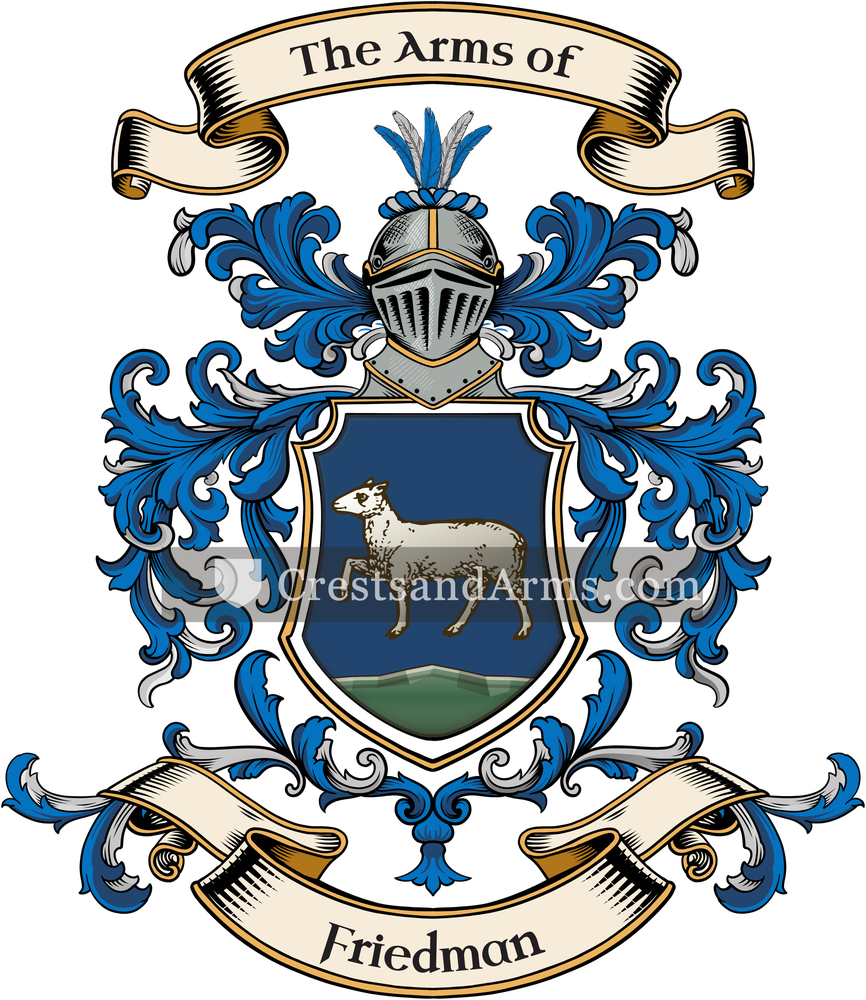 The Friedman coat of arms, drawn from the recorded blazon