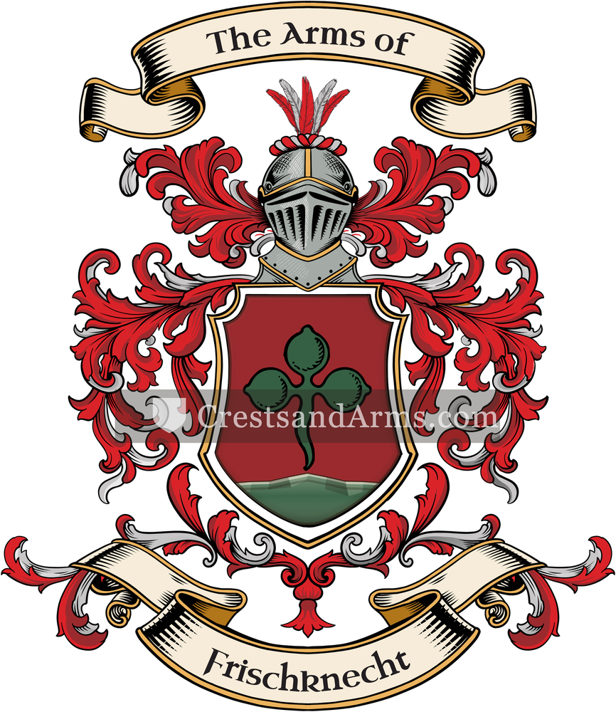The Frischknecht coat of arms, drawn from the recorded blazon