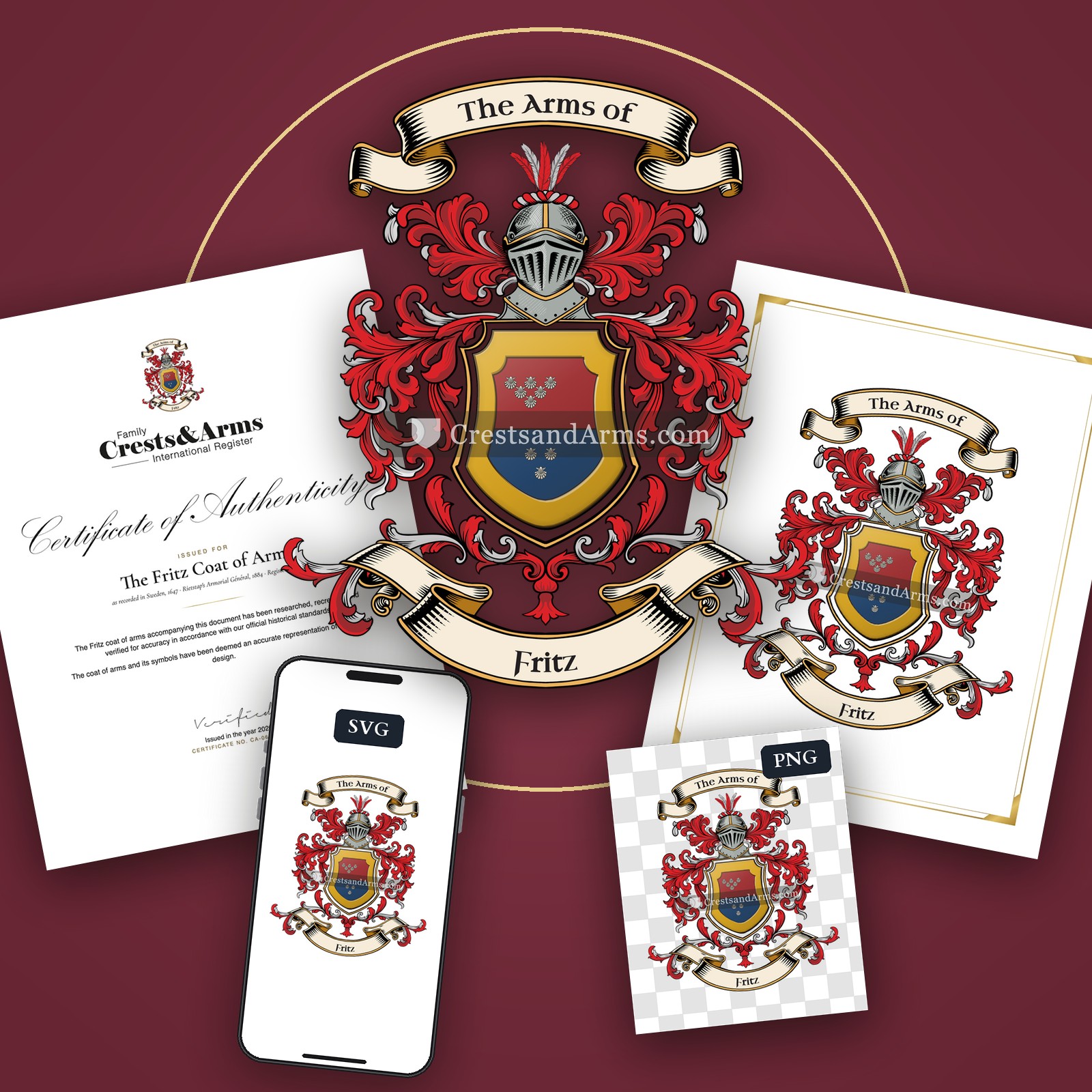 The Fritz arms on the coat of arms — digital pack